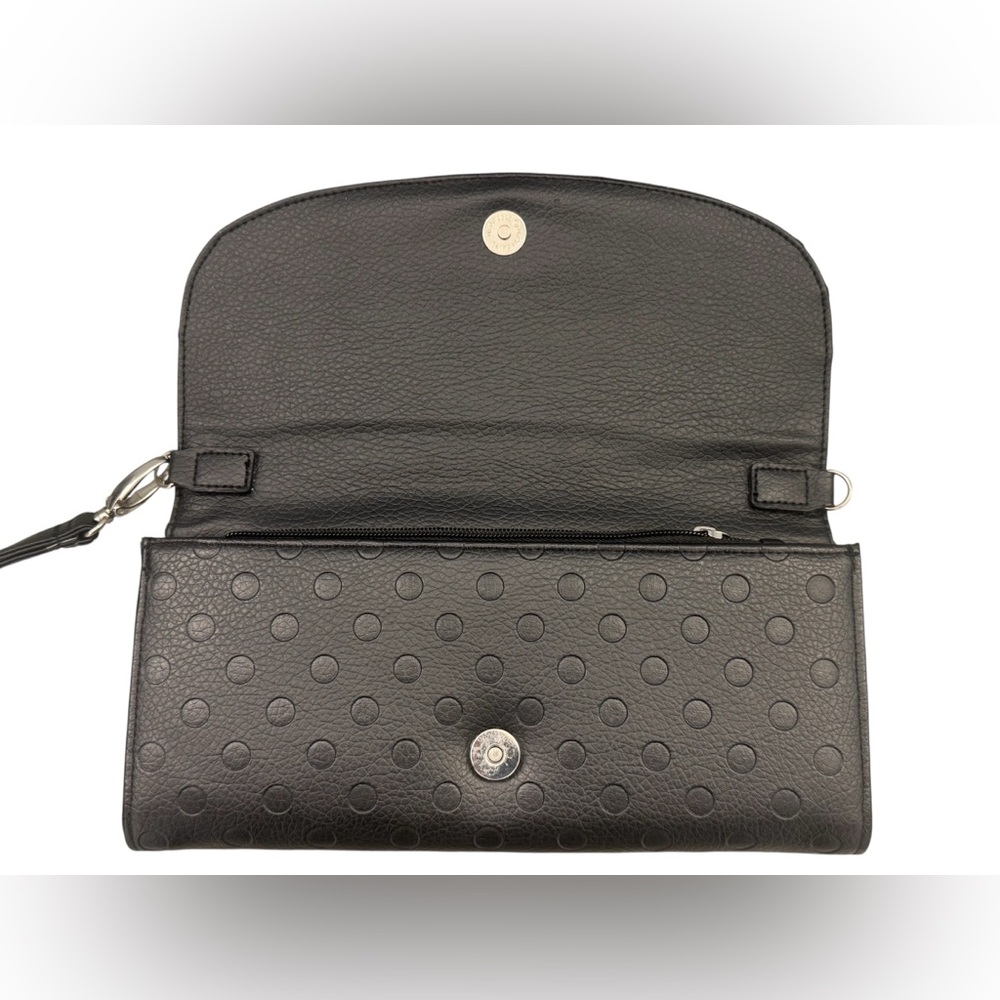 Loungefly Hello Kitty Black Sparkle Envelope Clutch Wristlet with Red Bow - Picture 4 of 15